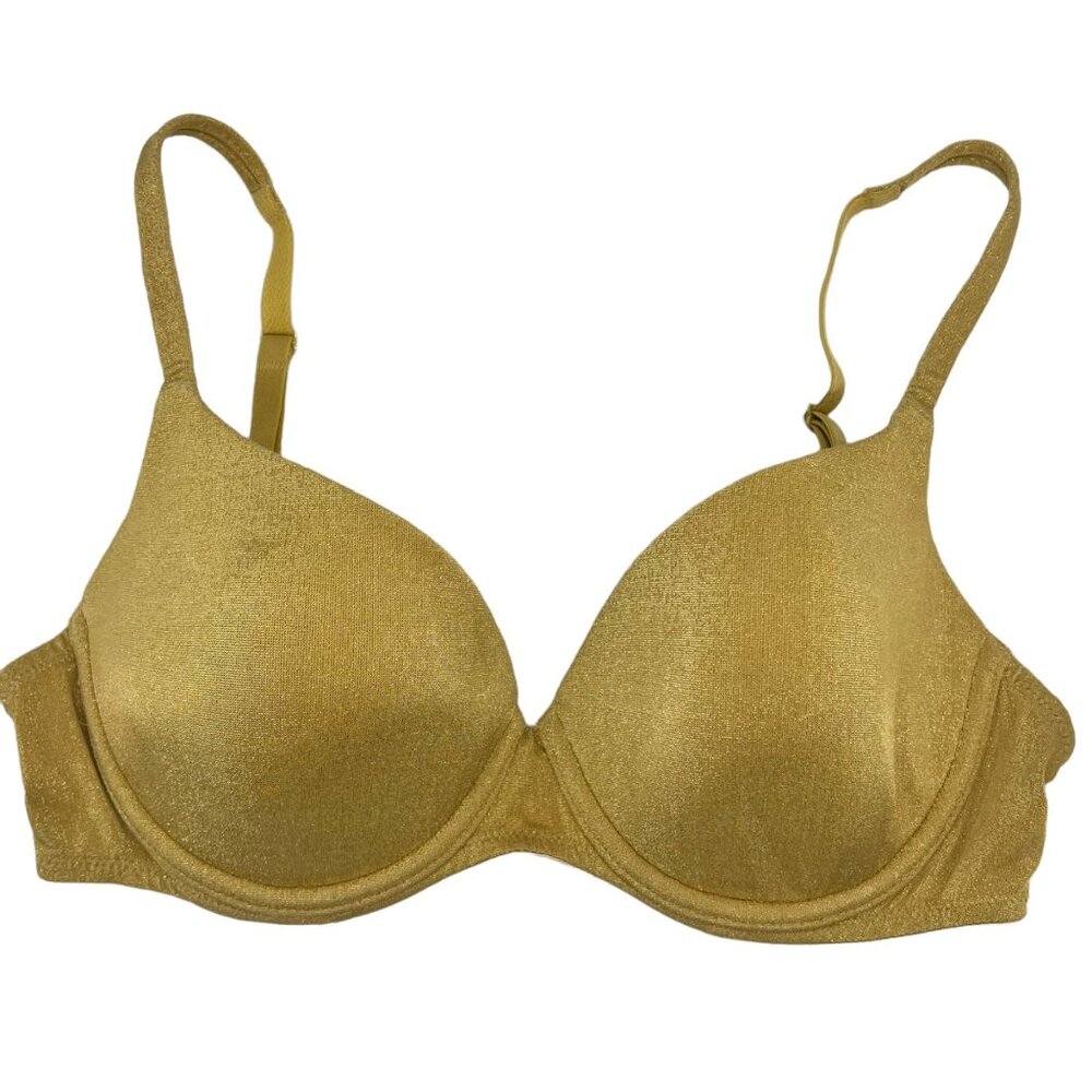 Body by Victoria's Secret Vintage Women's Shaping Bra Sparkly Gold 34C